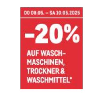 Promotion Bild von -20% AUF WASCHMASCHINEN TROCKNER & WASCHMITTEL METRO