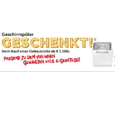 Geschirrspüler GESCHENKT! Beim Kauf einer Einbauküche ab € 3.500,- XXXLutz