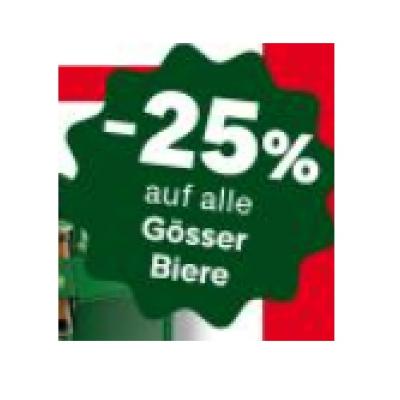 -25% auf alle Gösser Biere MPREIS