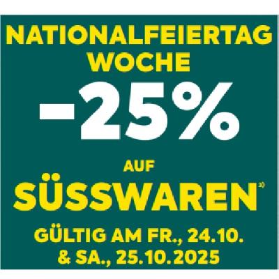 -25% AUF SÜSSWAREN BILLA PLUS