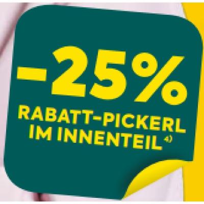 -25% RABATT-PICKERL IM INNENTEIL BILLA PLUS