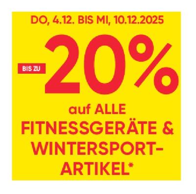 BIS ZU -20% auf ALLE FITNESSGERÄTE & WINTERSPORT-ARTIKEL Maximarkt