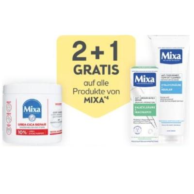 2+1 GRATIS auf alle Produkte von MIXA BIPA