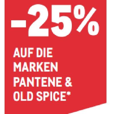 -25% AUF DIE MARKEN PANTENE & OLD SPICE METRO