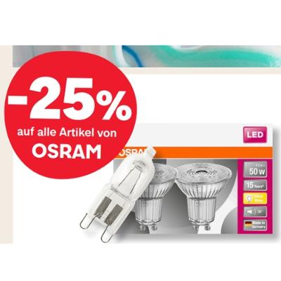 -25% auf alle Artikel von OSRAM MPREIS
