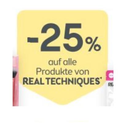 Promotion Bild von -25% AUF ALLE Produkte von REAL TECHNIQUES BIPA
