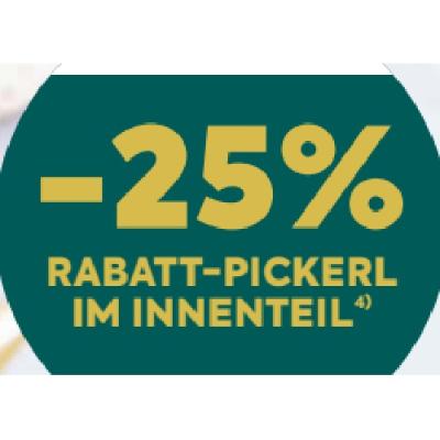 -25% RABATT-PICKERL IM INNENTEIL BILLA PLUS
