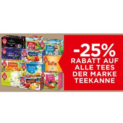 -25% RABATT AUF ALLE TEES DER MARKE TEEKANNE Unimarkt