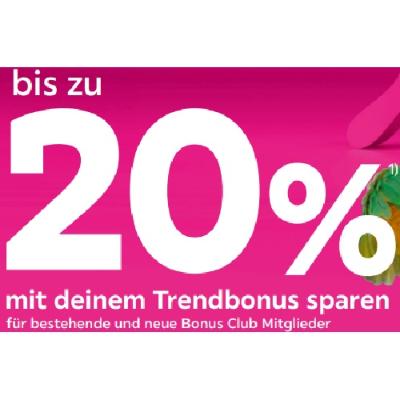 bis zu 20% mit deinem Trendbonus sparen für bestehende und neue Bonus Club Mitglieder mömax