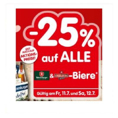 Promotion Bild von -25% auf ALLE Fohrenburger & Engelburg-Bräu-Biere INTERSPAR