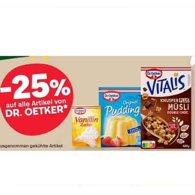 -25% auf alle Artikel von DR. OETKER MPREIS