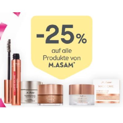 -25% auf alle Produkte von M.ASAM BIPA