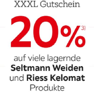Promotion Bild von 20% auf viele lagernde Seltmann Weiden und Riess Kelomat Produkte XXXLutz