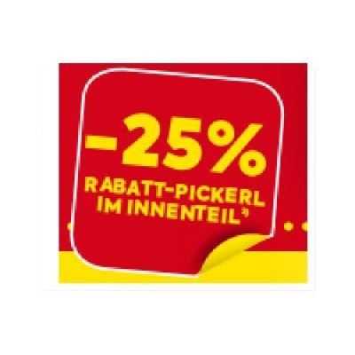 -25% RABATT-PICKERL IM INNENTEIL BILLA