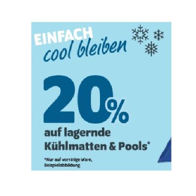 Promotion Bild von 20% auf lagernde Kühlmatten & Pools DAS FUTTERHAUS