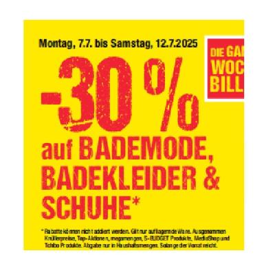 Promotion Bild von -30% auf BADEMODE, BADEKLEIDER & SCHUHE Maximarkt