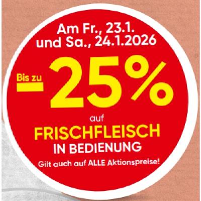 Bis zu -25% auf FRISCHFLEISCH IN BEDIENUNG SPAR