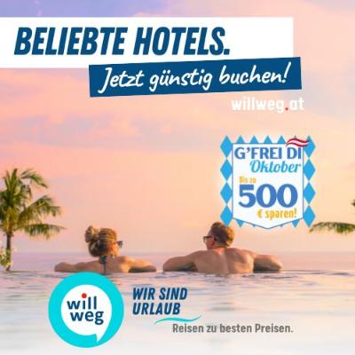 Beliebte Hotels mit willweg.at