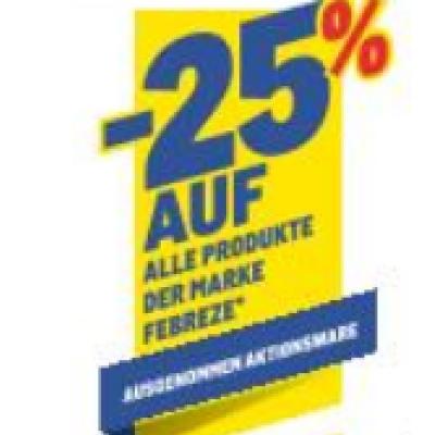 Promotion Bild von -25% AUF ALLE PRODUKTE DER MARKE FEBREZE AUSGENOMMEN AKTIONSWARE METRO