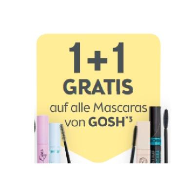 1+1 GRATIS auf alle Mascaras von GOSH BIPA