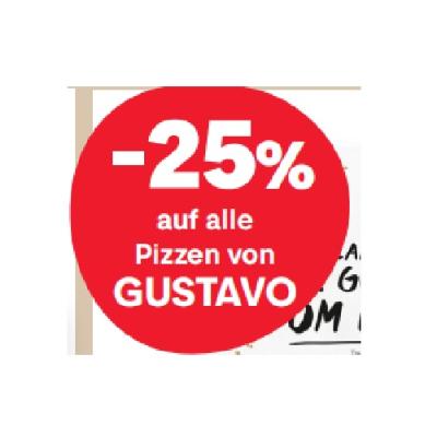 -25% auf alle Pizzen von GUSTAVO MPREIS