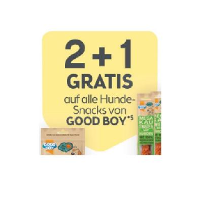 Promotion Bild von 2+1 GRATIS auf alle Hunde-Snacks von GOOD BOY BIPA