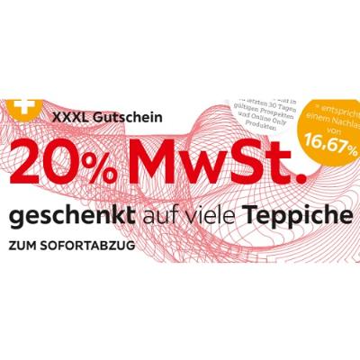 Promotion Bild von 20% MwSt. geschenkt auf viele Teppiche XXXLutz