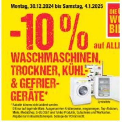 Promotion Bild von -10% auf ALLE WASCHMACHINEN, TROCKNER, KÜHL- & GEFRIERGERÄTE Maximarkt