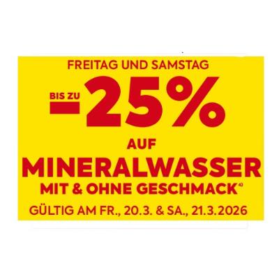 BIS ZU -25% AUF MINERALWASSER MIT & OHNE GESCHMACK BILLA