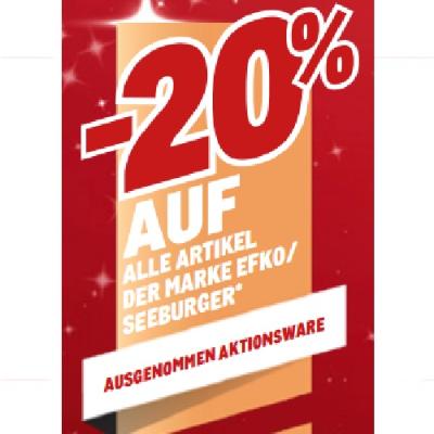 Promotion Bild von -20% AUF ALLE ARTIKEL DER MARKE EFKO/SEEBURGER AUSGENOMMEN AKTIONSWARE METRO