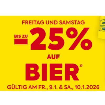 BIS ZU -25% AUF BIER BILLA