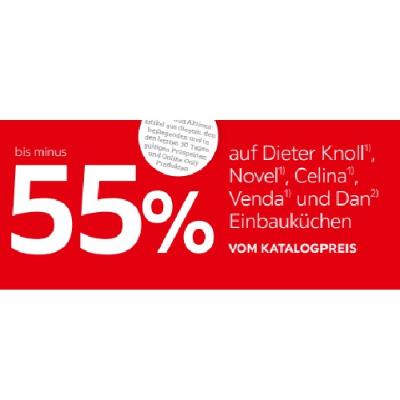 Promotion Bild von bis minus 55% auf Dieter Knoll, Novel, Celina, Venda, und Dan Einbauküchen VOM KATALOGPREIS XXXLutz
