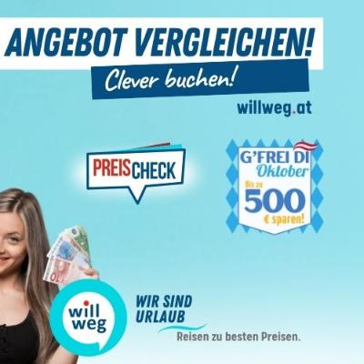 Angebot vergleichen- Clever buchen & sparen! willweg.at
