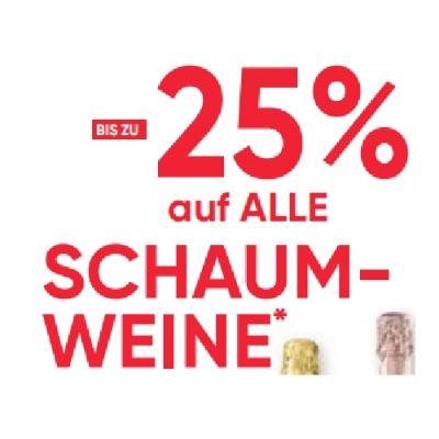 BIS ZU -25% auf ALLE SCHAUMWEINE Maximarkt