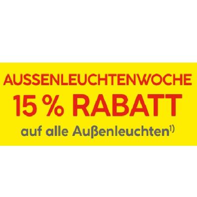15 % RABATT auf alle Außenleuchten HELLWEG
