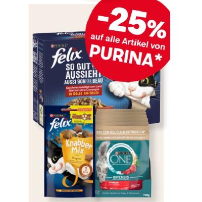 -25% auf alle Artikel von PURINA MPREIS