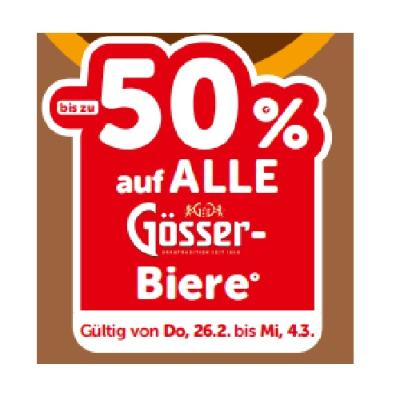 bis zu -50% auf ALLE Gösser-Biere INTERSPAR