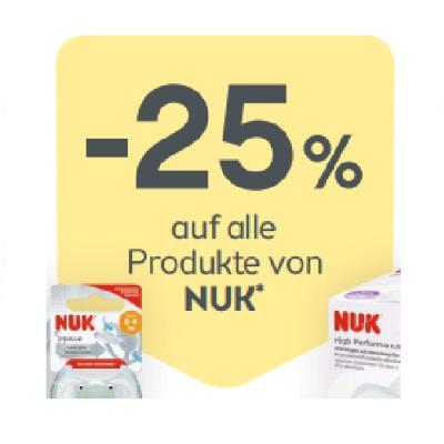 Promotion Bild von -25% auf alle Produkte von NUK BIPA