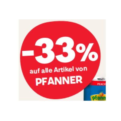 -33% auf alle Artikel von PFANNER MPREIS