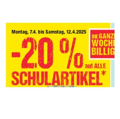 Bild von -20% auf ALLE SCHULARTIKEL Maximarkt