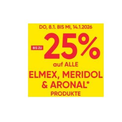 BIS ZU -25% auf ALLE ELMEX, MERIDOL & ARONAL Produkte Maximarkt