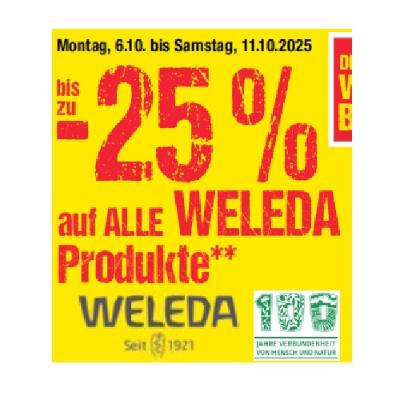 bis zu -25% auf ALLE WELEDA Produkte Maximarkt