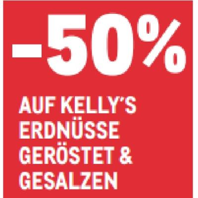 -50% AUF KELLY´S ERDNÜSSE GERÖSTET & GESALZEN METRO