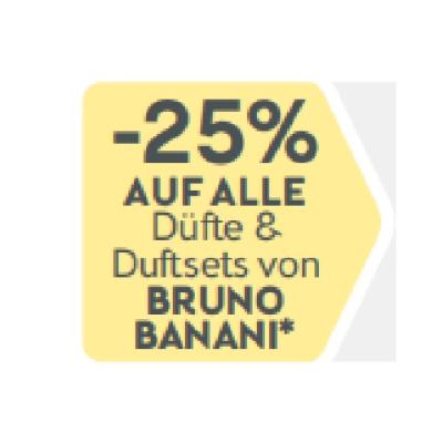 -25% AUF ALLE Düfte & Duftsets von BRUNO BANANI BIPA