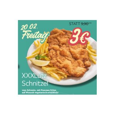 XXXLutz Schnitzel Je 3€ XXXLutz