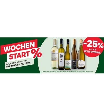 -25% auf alle WEISSWEINE MPREIS