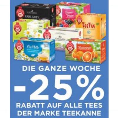Bild von DIE GANZE WOCHE -25% RABATT AUF ALLE TEES DER MARKE TEEKANNE ARTIKEL Unimarkt