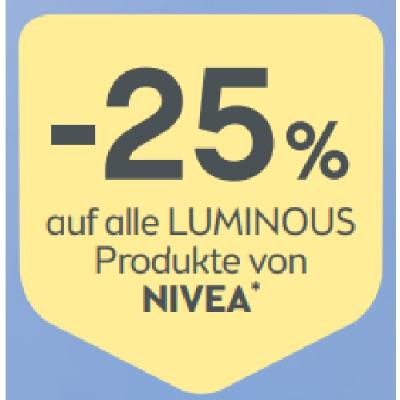 Promotion Bild von -25% auf alle LUMINOUS Produkte von NIVEA BIPA