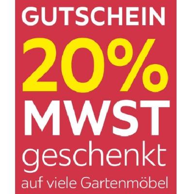 Promotion Bild von GUTSCHEIN 20% MWST geschenkt auf viele Gartenmöbel Möbelix