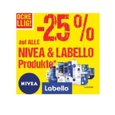Promotion Bild von -25% AUF ALLE NIVEA & LABELLO Produkte Maximarkt